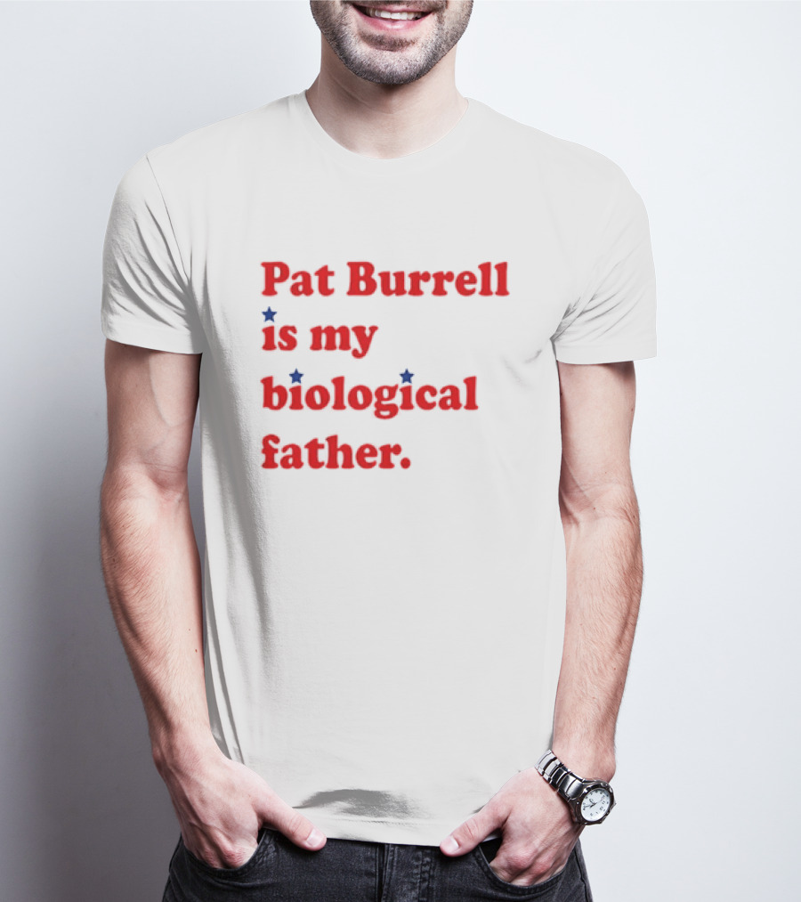 Pat Burrell Is My Biological Father Red Blue Star Dots T-Shirt