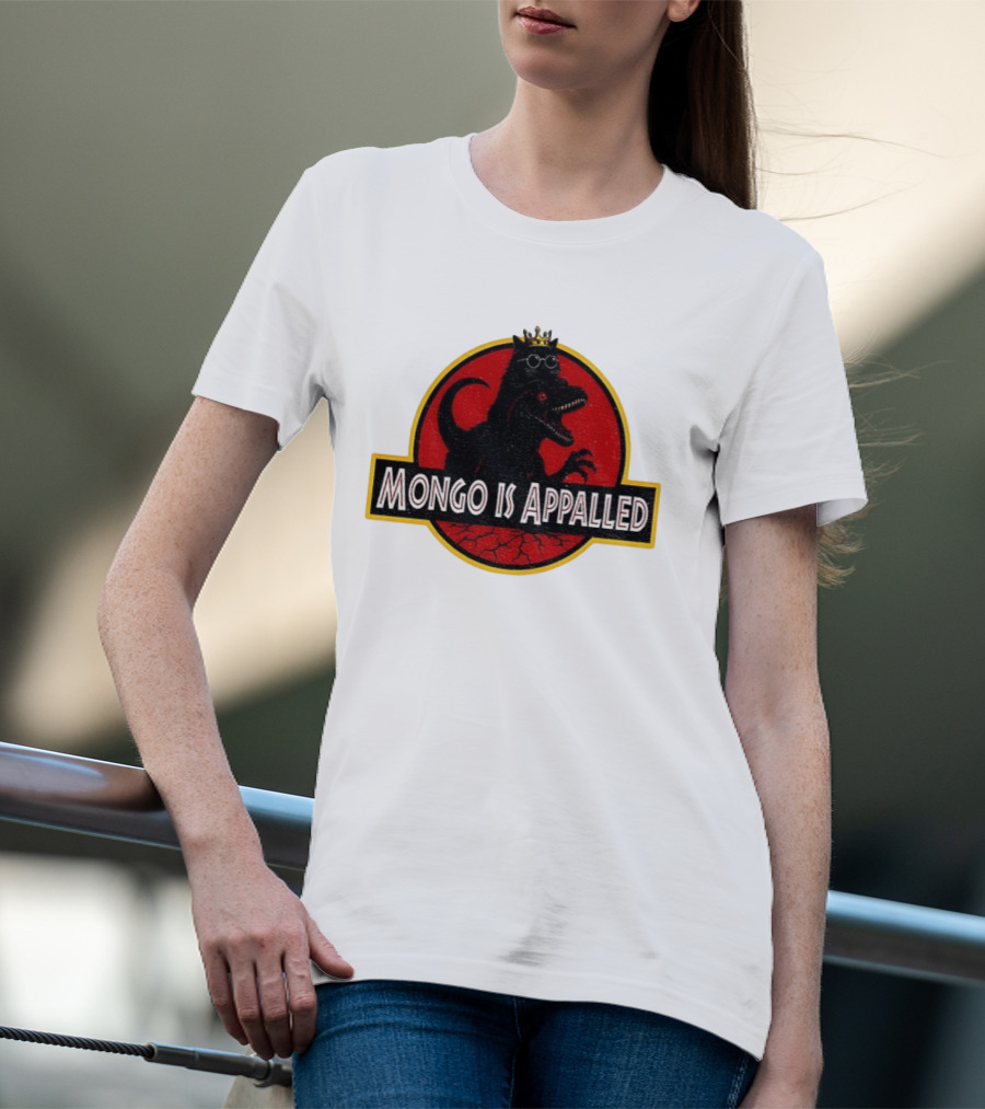 Mongo Is Appalled Dinosaur Crown Sunglasses Red Circle T-Shirt