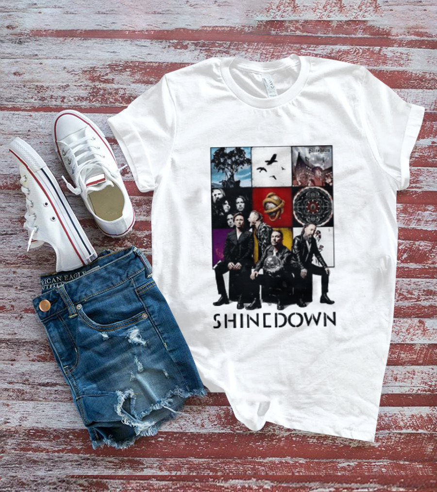 Shinedown Us And Them Album Cover Band Members Collage T-Shirt