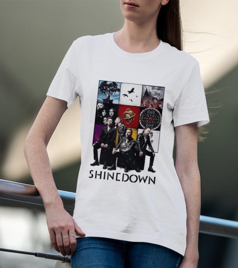 Shinedown Us And Them Album Cover Band Members Collage T-Shirt