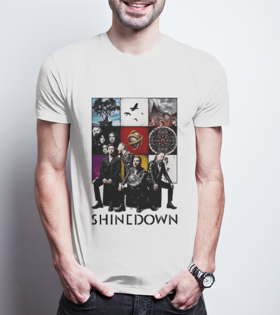 Shinedown Us And Them Album Cover Band Members Collage T-Shirt