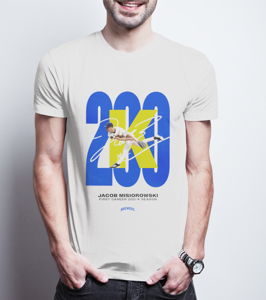 Jacob Misiorowski First Career 200 K Season Brewers 200K T-Shirt