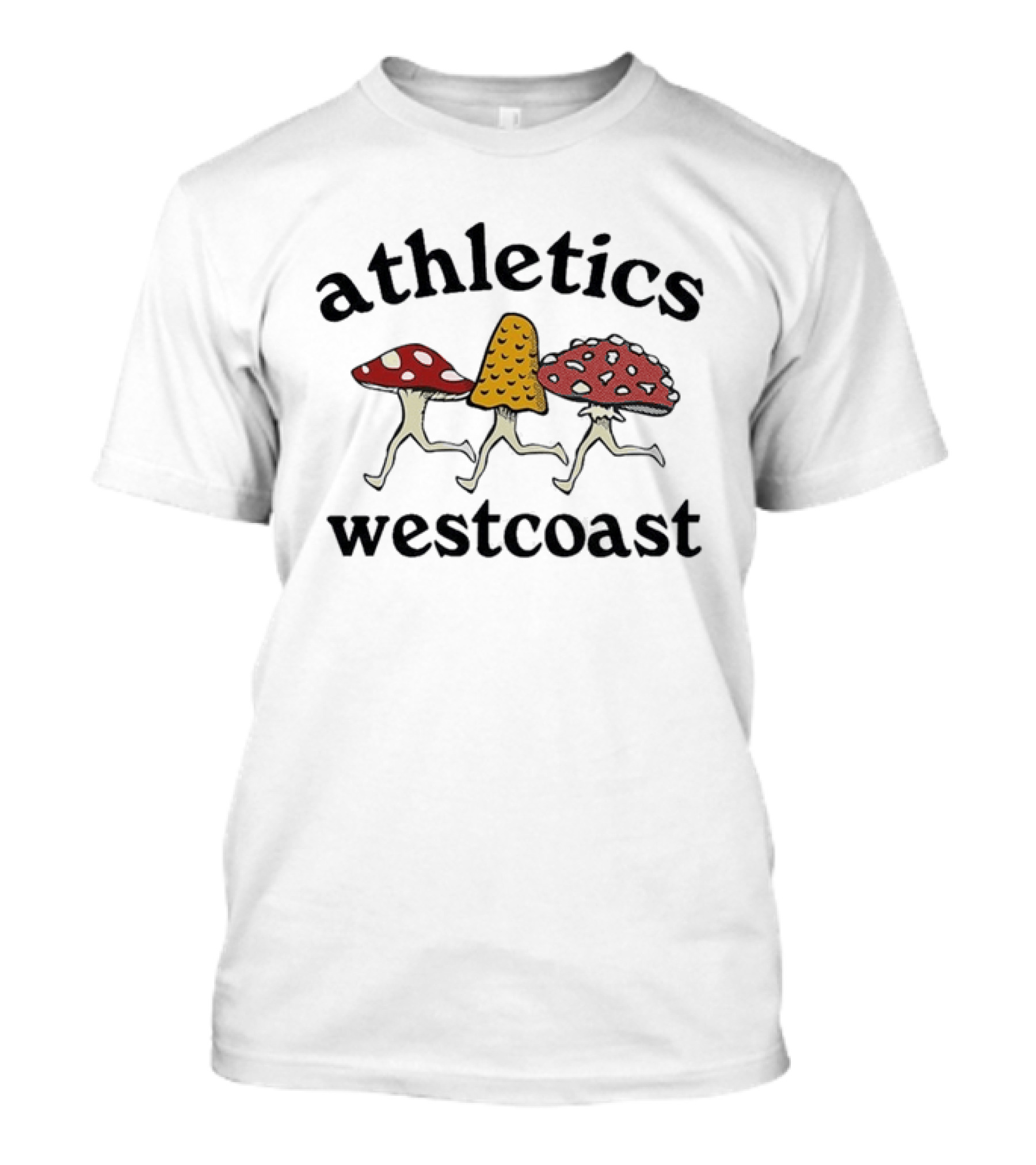 Athletics West Coast Fun Run Mushrooms Running T-Shirt