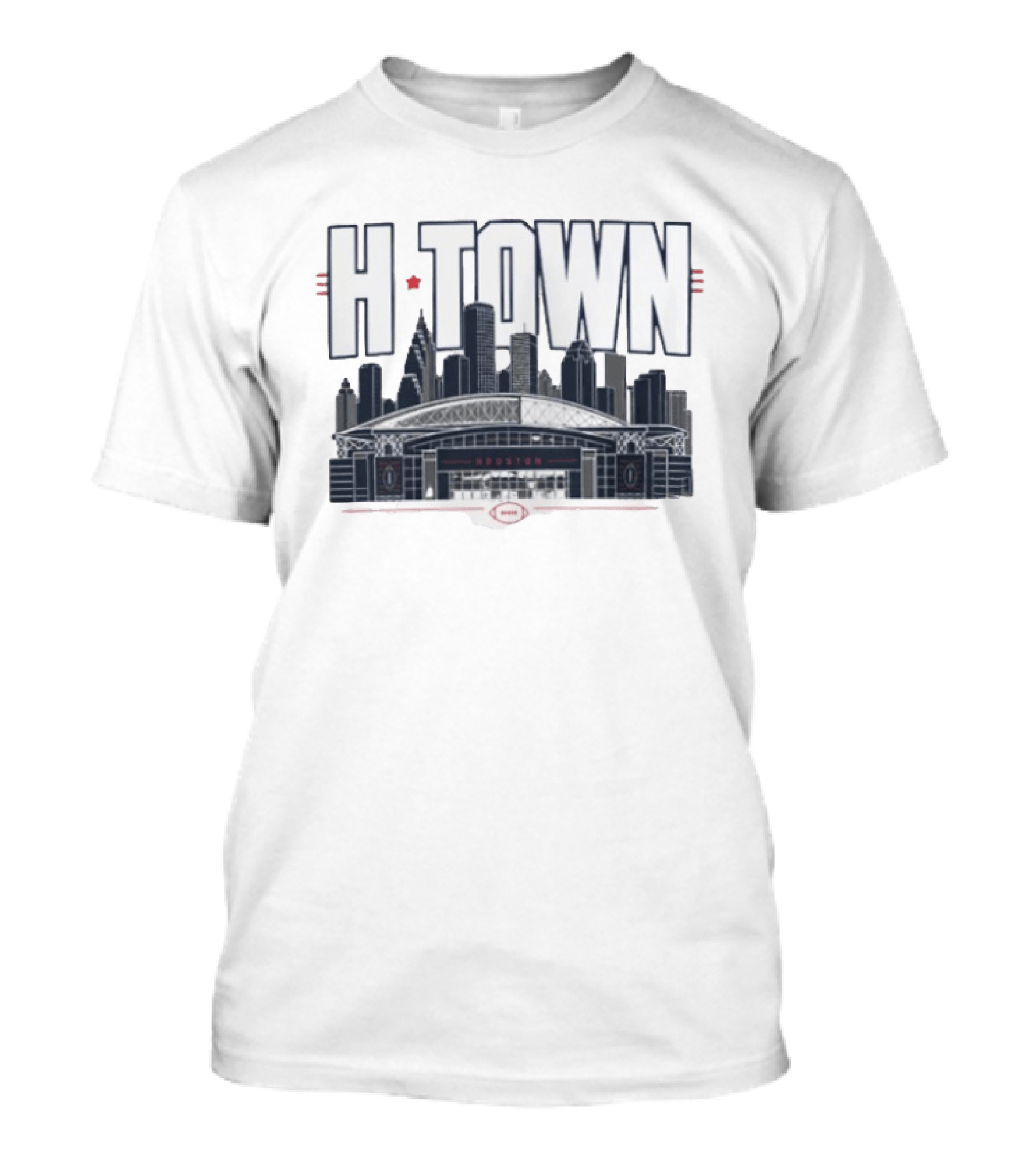 H Town Houston Texas Skyline Football Stadium T-Shirt