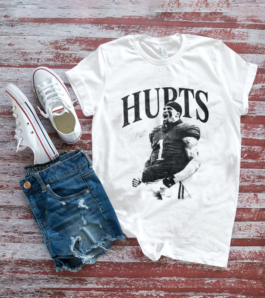 Jalen Hurts Philadelphia Eagles Number One Signature Football Player T-Shirt