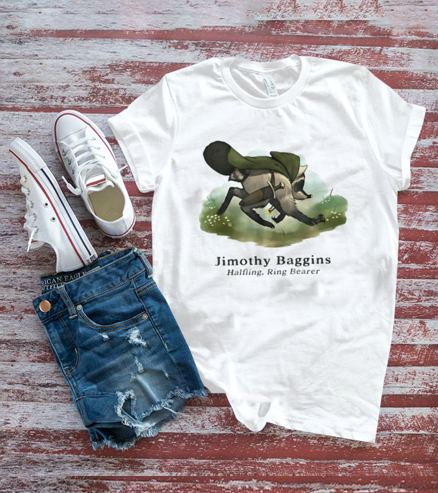 Jimothy Baggins Halfling Ring Bearer Raccoon Adventure T-Shirt