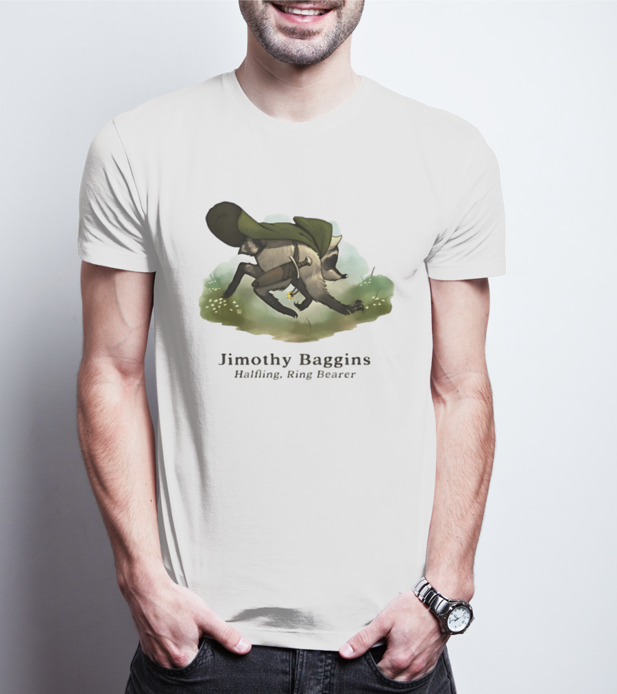 Jimothy Baggins Halfling Ring Bearer Raccoon Adventure T-Shirt