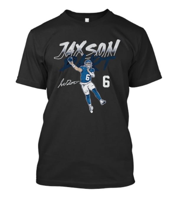 Jaxson Dart New York Giants Quarterback Number 6 Football Player T-Shirt