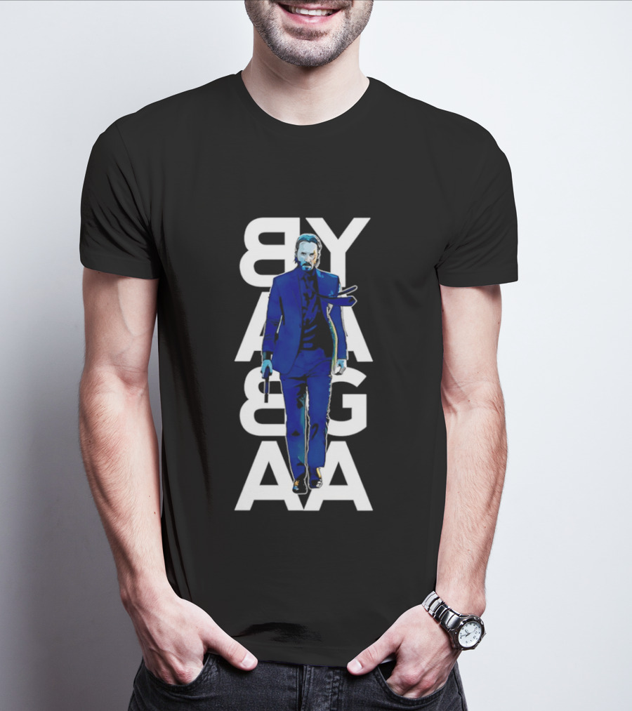 John Wick Baba Yaga Blue Suit Walking Gun T-Shirt