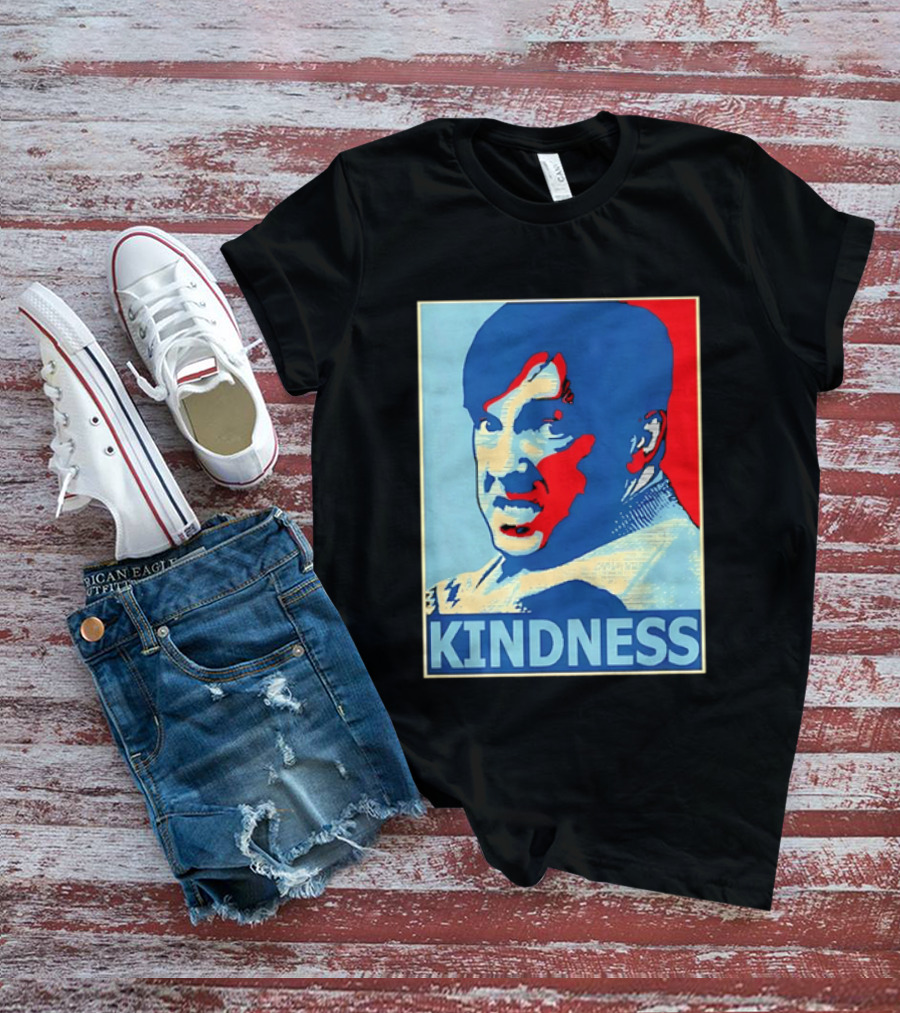 Kindness Mustachioed Man Halftone T-Shirt