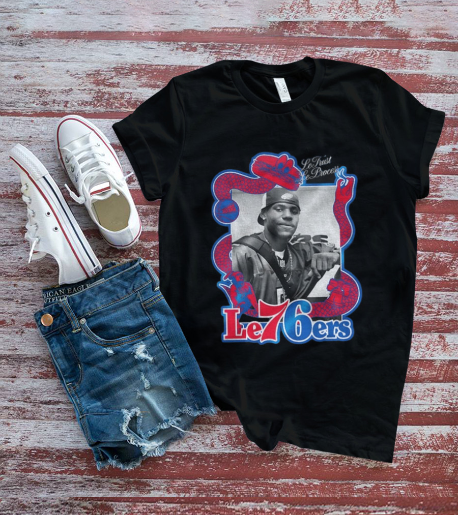 LeTrust LeProcess LeBron James Le76ers Snake Motif T-Shirt