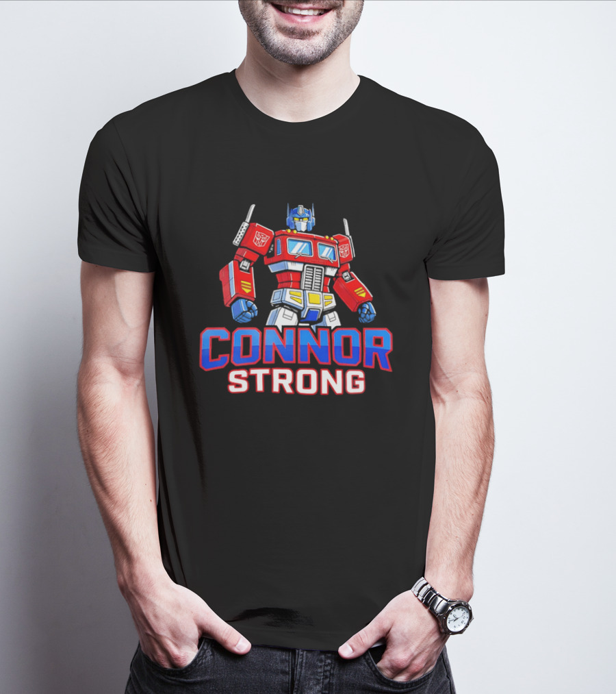 Connor Strong Transformers Optimus Prime Robot Cartoon T-Shirt