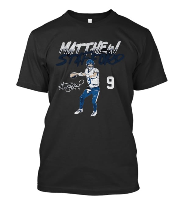Matthew Stafford Number 9 Detroit Lions Football Player T-Shirt