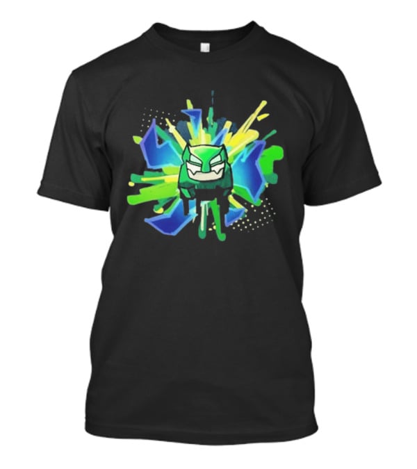 Vortrox Graffiti Green Blue Splash T-Shirt