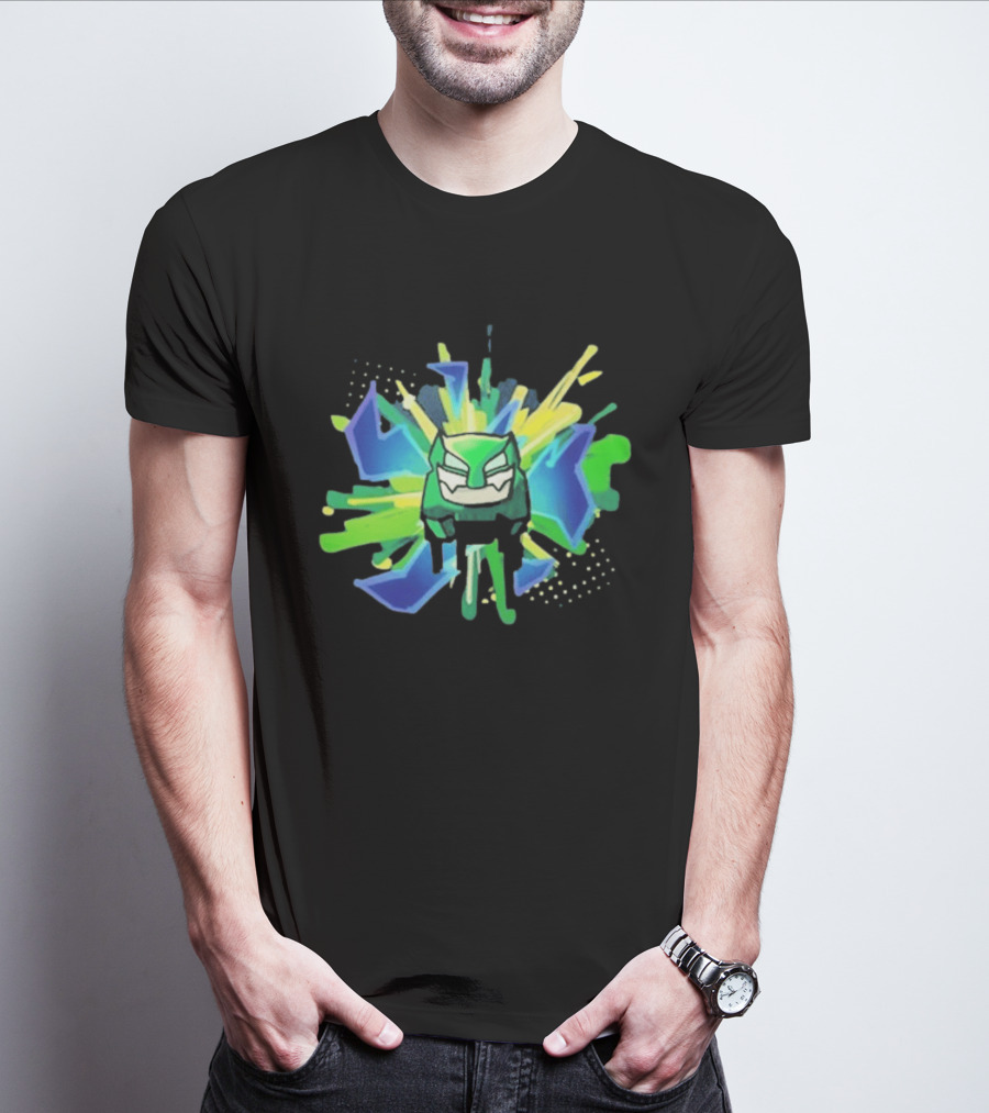 Vortrox Graffiti Green Blue Splash T-Shirt