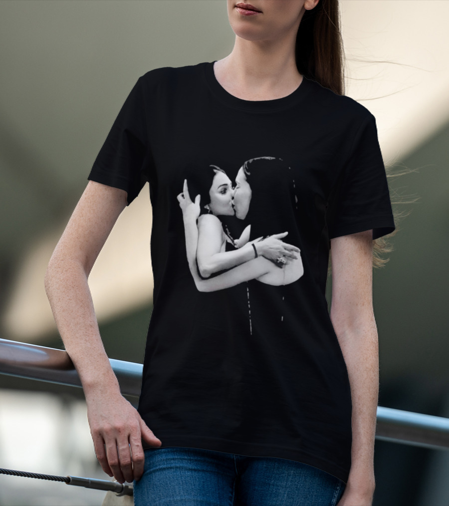 Nikita Rawal Viral Kiss Romantic Embrace T-Shirt