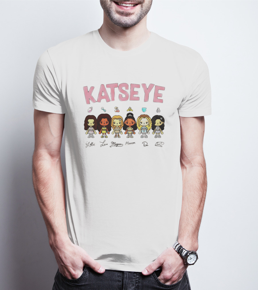 Katseye K Pop Chibi Idol Member Collection T-Shirt