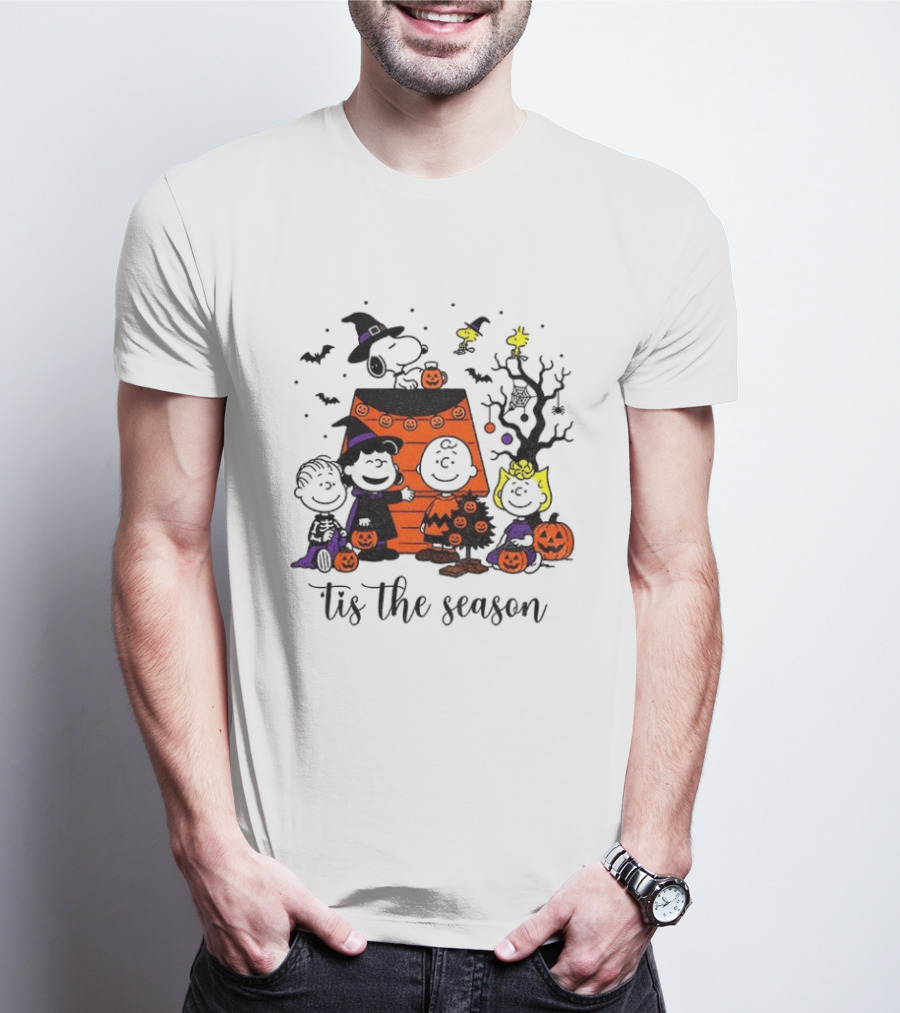 Peanuts Halloween Tis The Season Snoopy Charlie Brown And Friends T-Shirt