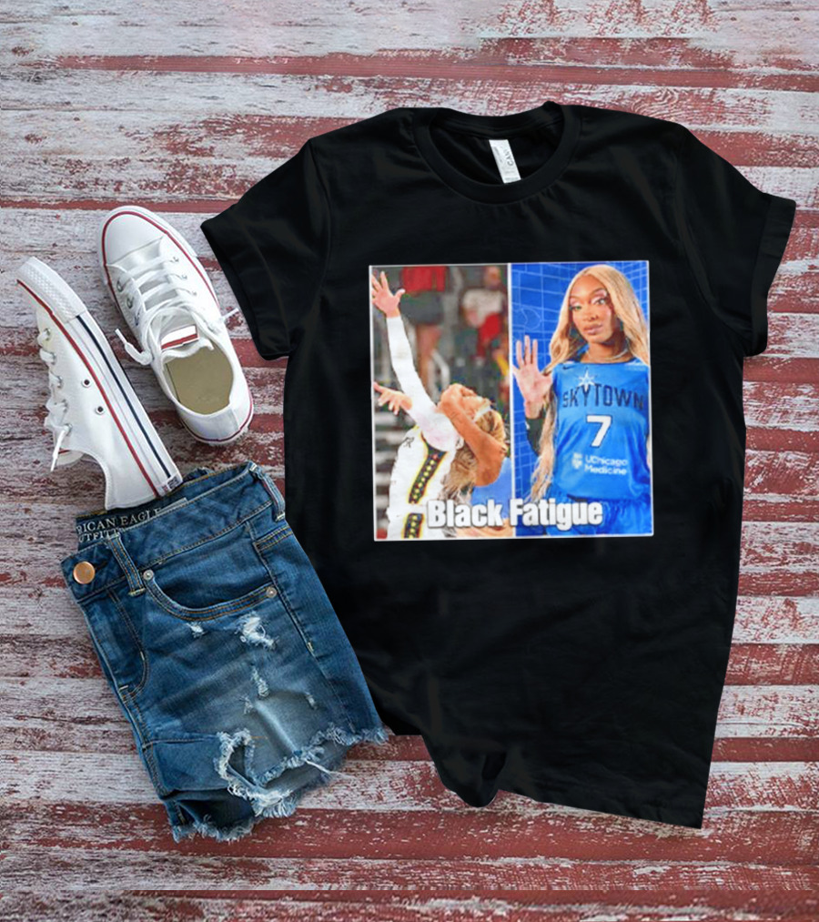 Skytown WNBA Black Fatigue Meme DiJonai Carrington Sophie Cunningham Hard Foul T-Shirt