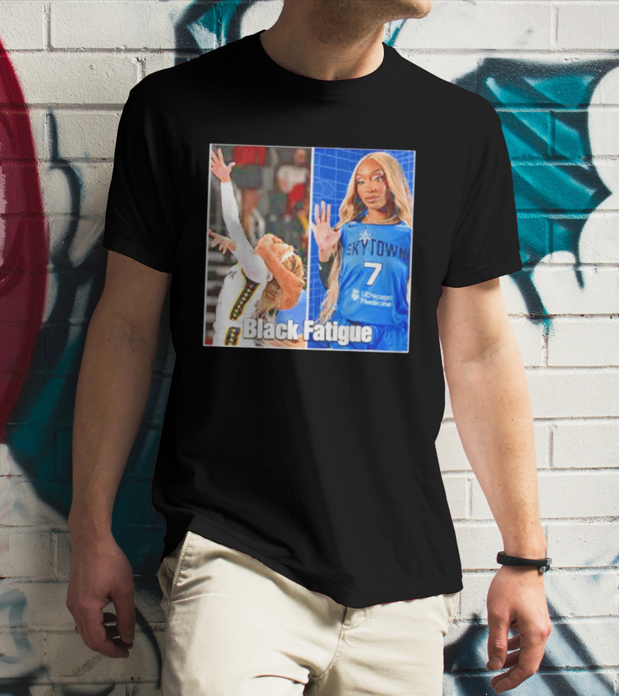 Skytown WNBA Black Fatigue Meme DiJonai Carrington Sophie Cunningham Hard Foul T-Shirt