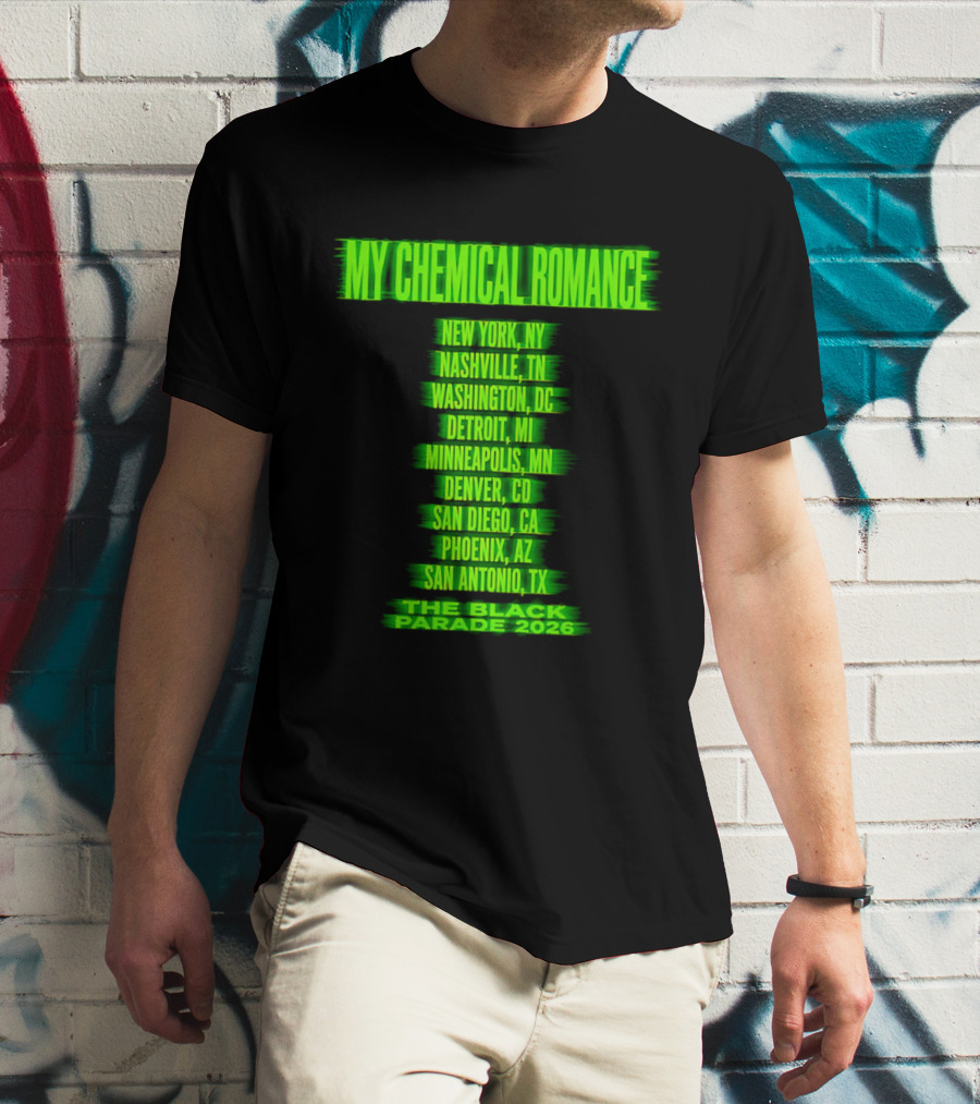 My Chemical Romance The Black Parade 2026 Nashville TN Tour Dates T-Shirt