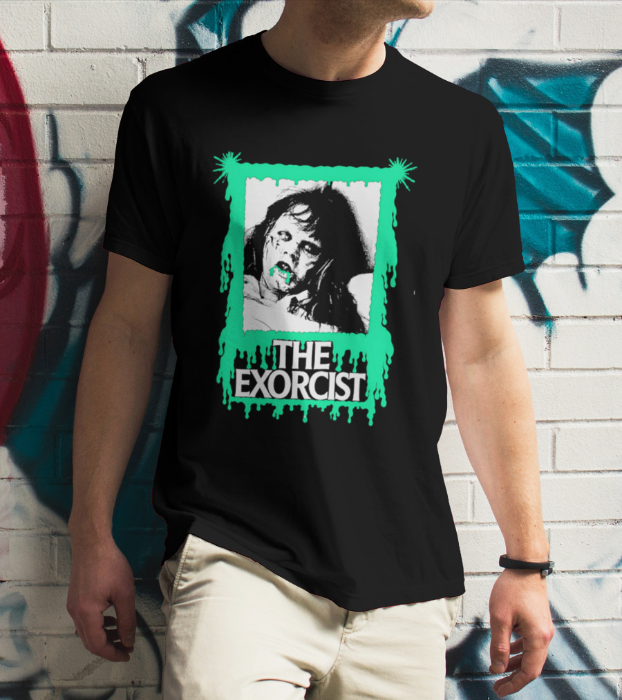 The Exorcist Regan Macneil Neon Drip Horror T-Shirt
