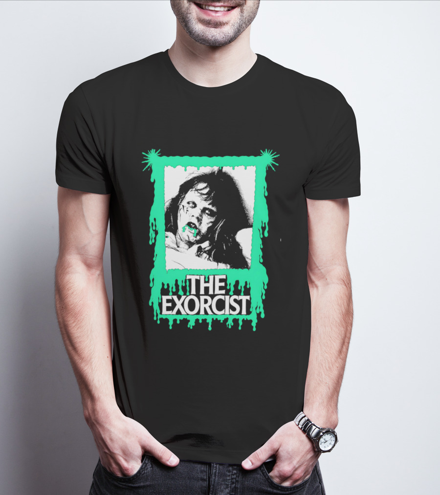 The Exorcist Regan Macneil Neon Drip Horror T-Shirt