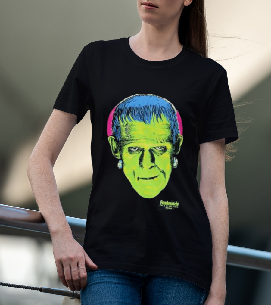 Frankenstein Universal Studios Monsters Head Travis Barker T-Shirt