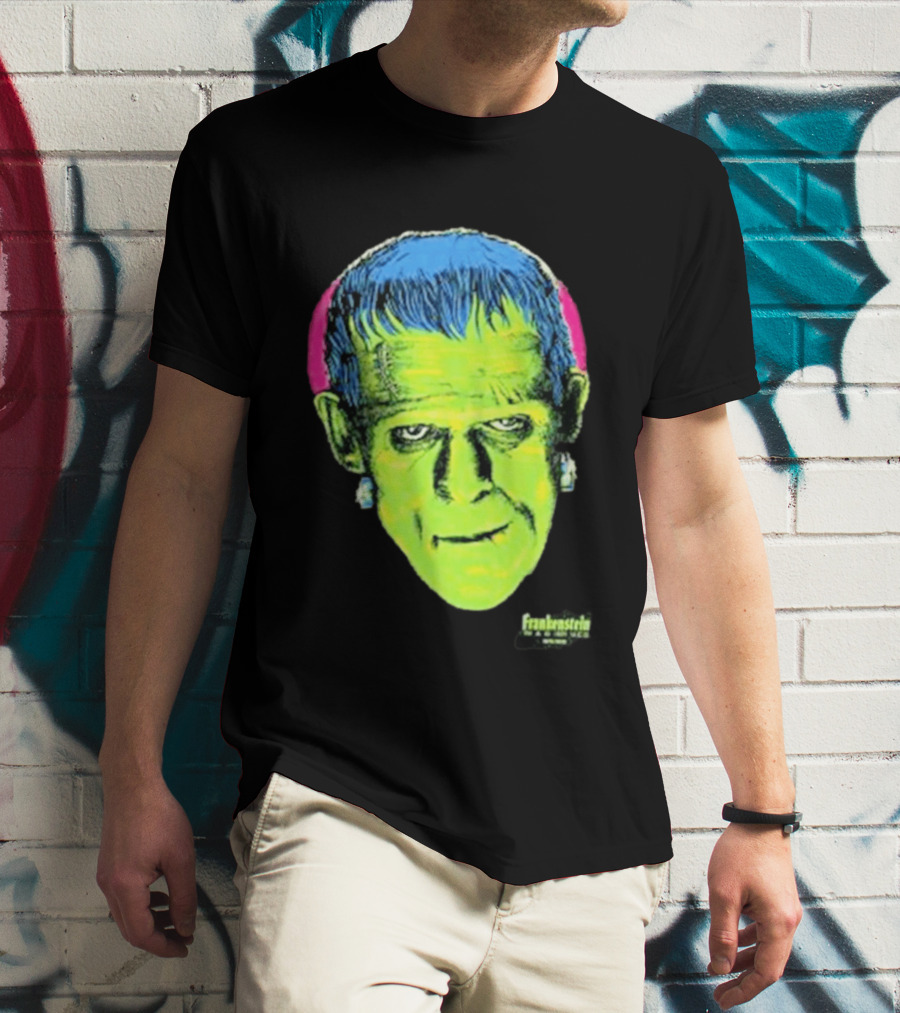 Frankenstein Universal Studios Monsters Head Travis Barker T-Shirt