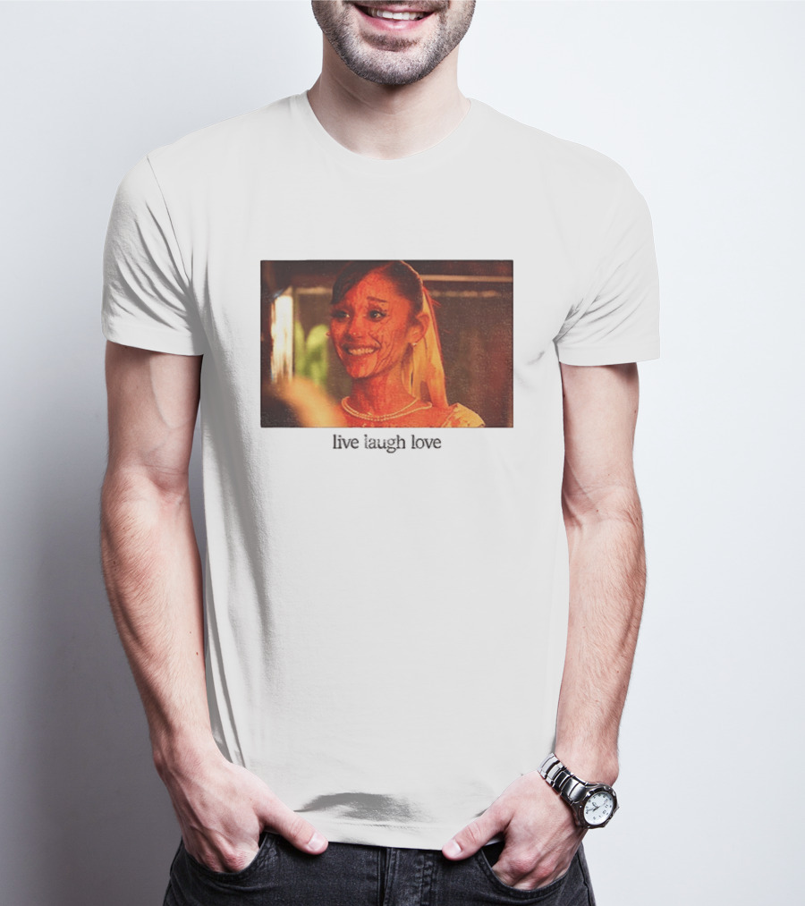 Ariana Grande Horror Movie Blood Scene Live Laugh Love T-Shirt