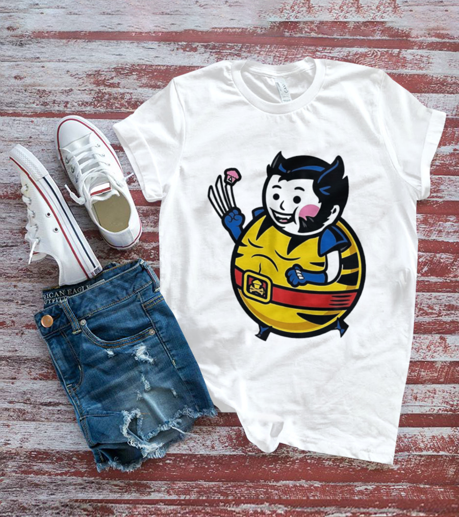 Wolverine Cupcake Fan With Claws And Round Yellow Outfit T-Shirt