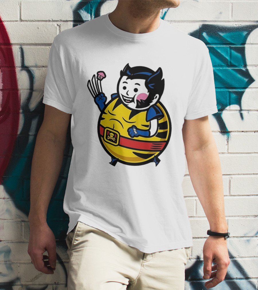 Wolverine Cupcake Fan With Claws And Round Yellow Outfit T-Shirt