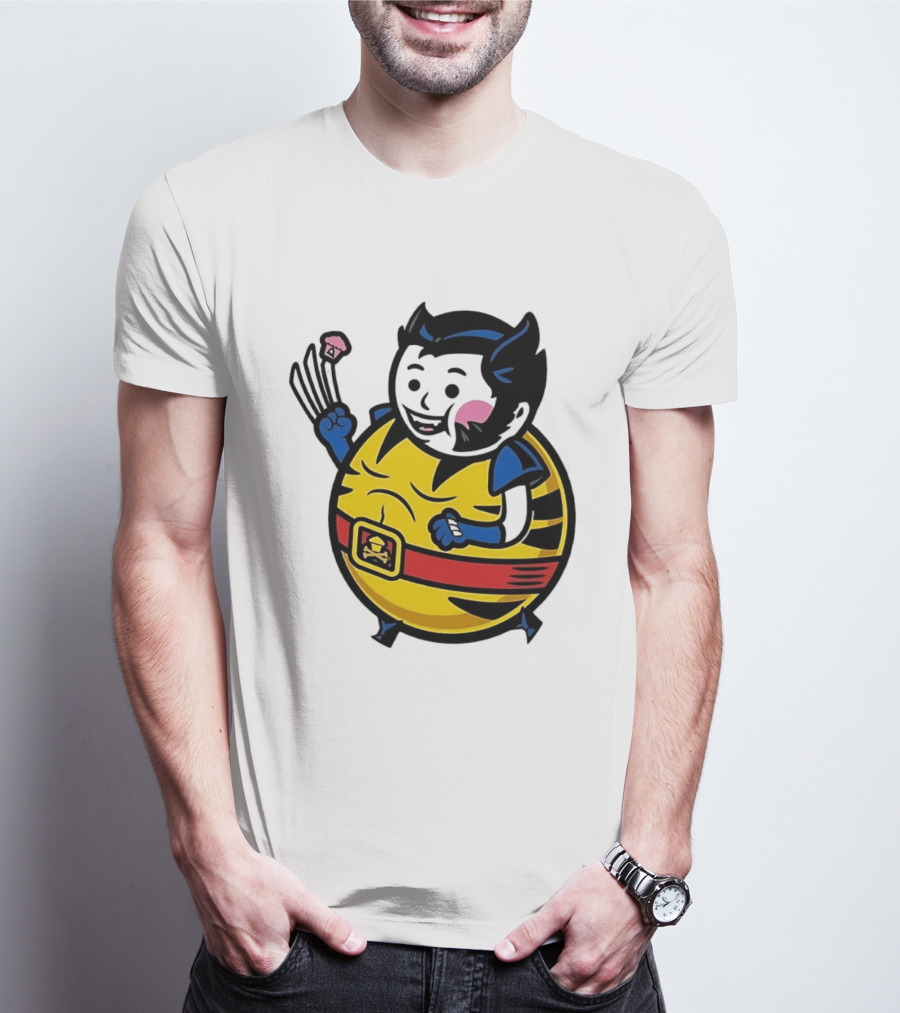 Wolverine Cupcake Fan With Claws And Round Yellow Outfit T-Shirt