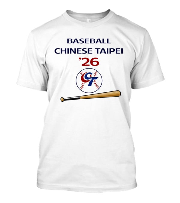 Chinese Taipei Baseball 2026 CT Bat T-Shirt