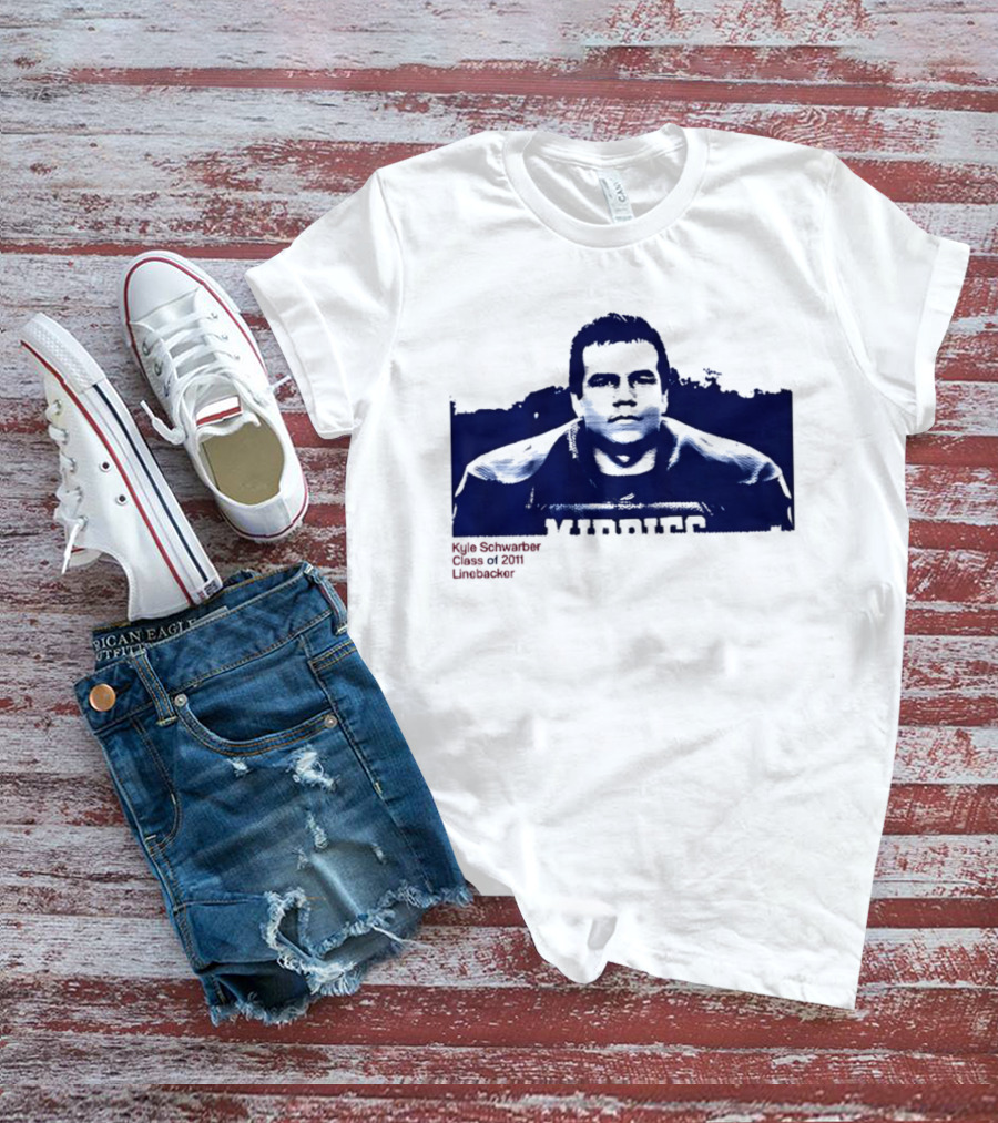 Middies Kyle Schwarber Class Of 2011 Linebacker Blue Stencil T-Shirt