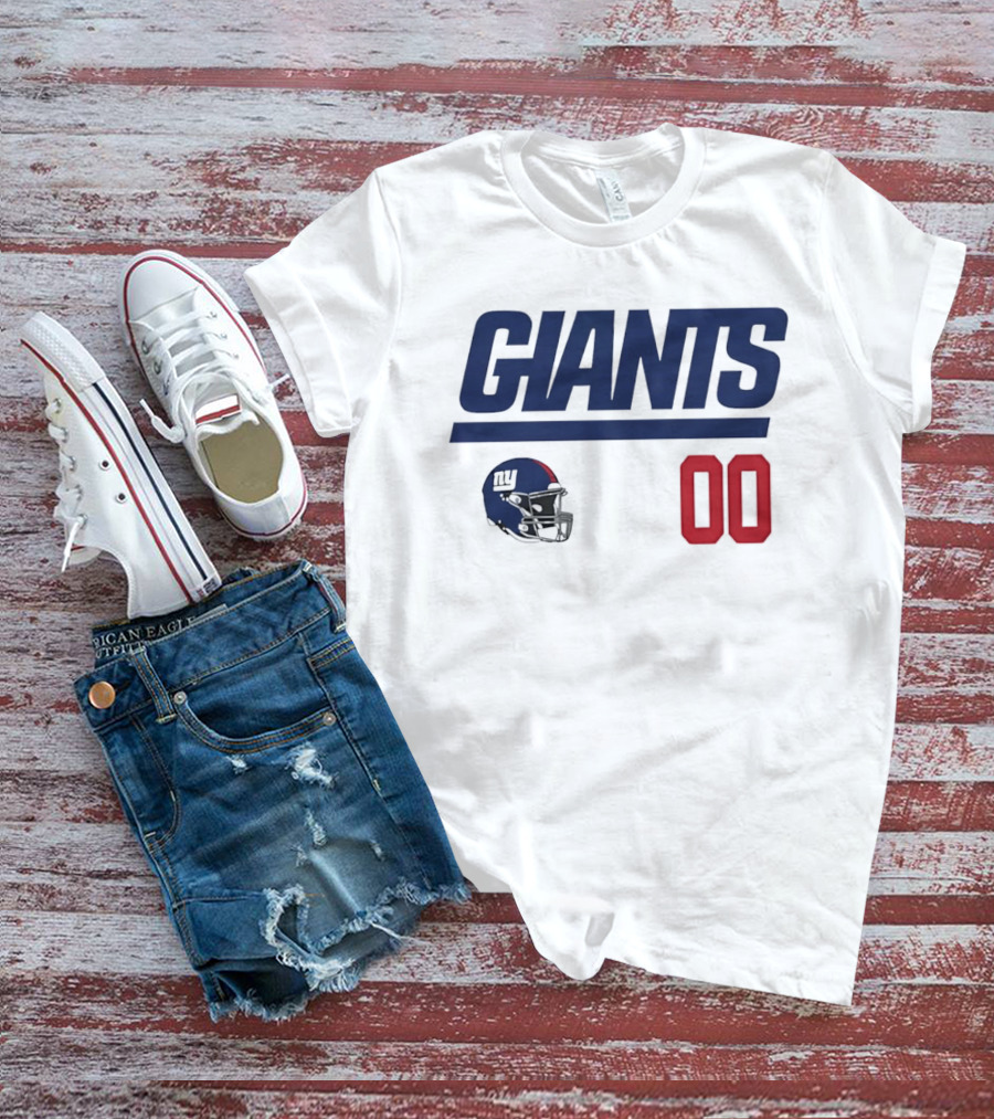 New York Giants 00 Football Helmet Giants T-Shirt