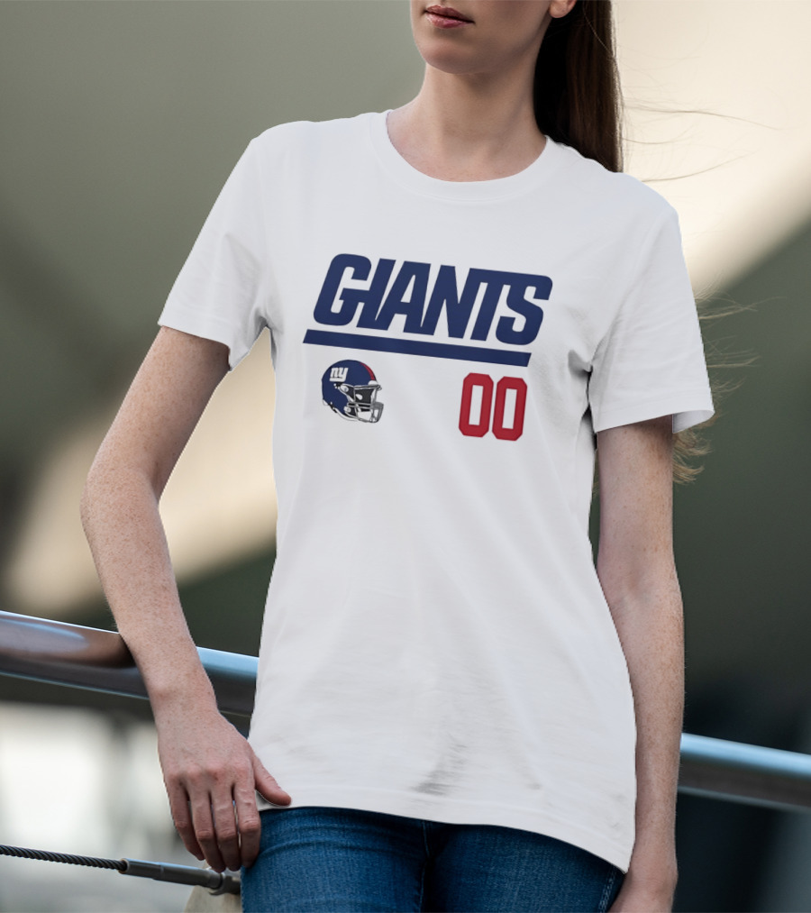 New York Giants 00 Football Helmet Giants T-Shirt