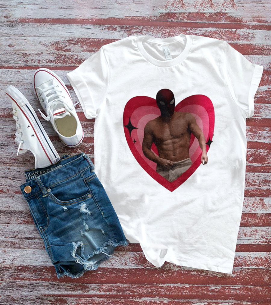 Heart Masked Bodybuilder Spidey T-Shirt