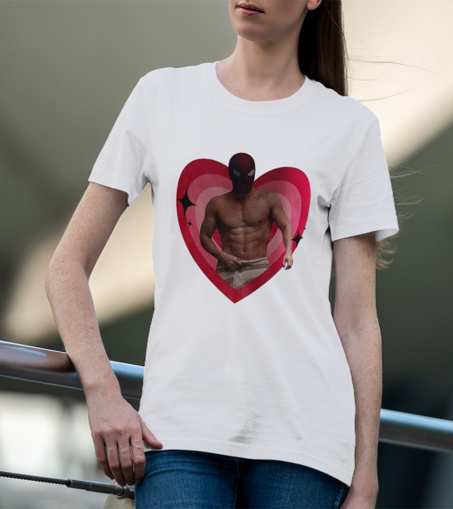 Heart Masked Bodybuilder Spidey T-Shirt