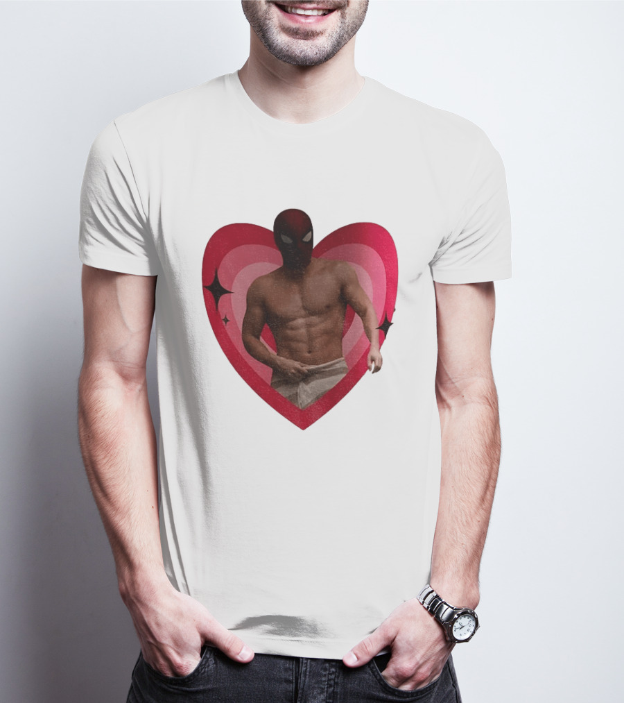Heart Masked Bodybuilder Spidey T-Shirt