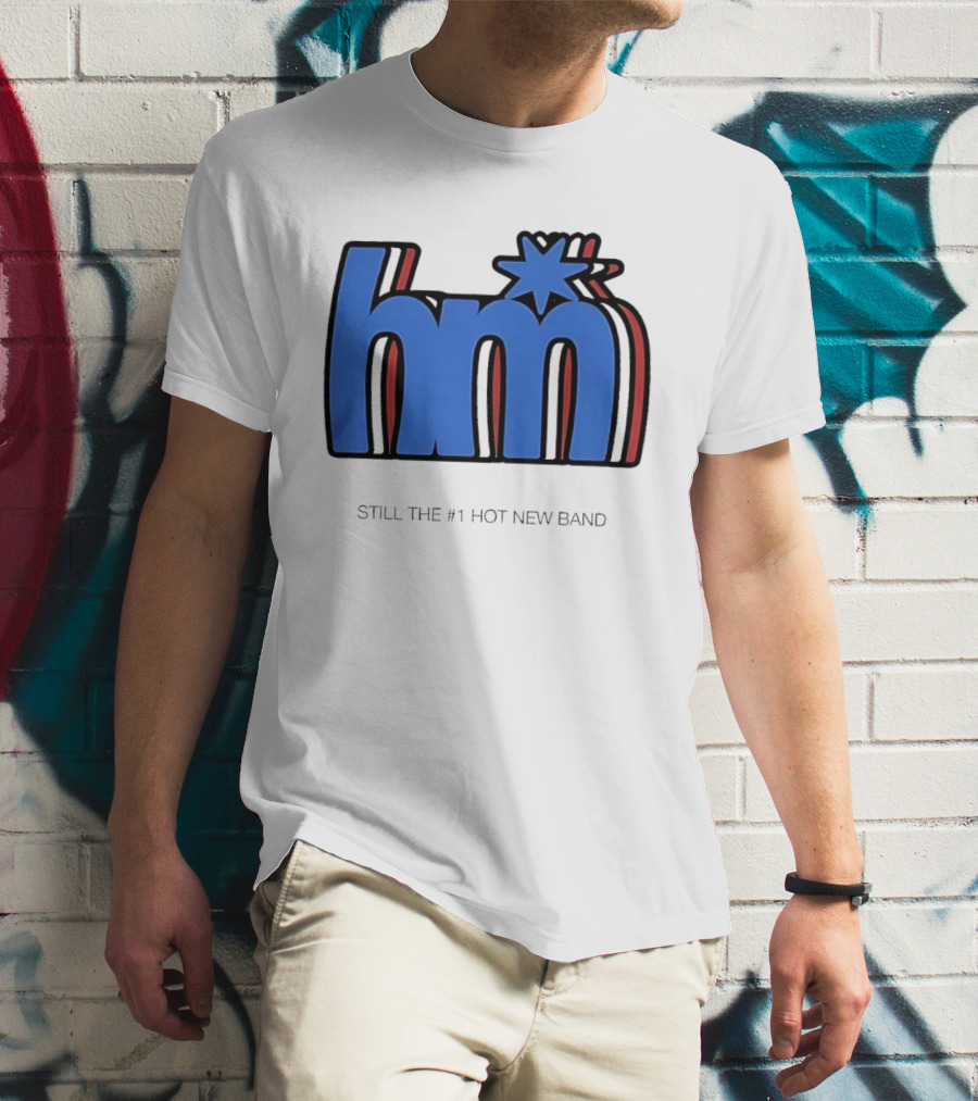 HM Still The Number 1 Hot New Band Blue Star 3D Layered Shadow T-Shirt