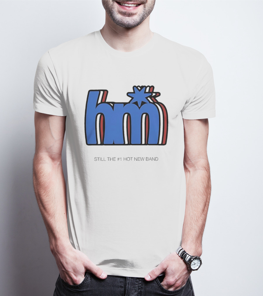 HM Still The Number 1 Hot New Band Blue Star 3D Layered Shadow T-Shirt