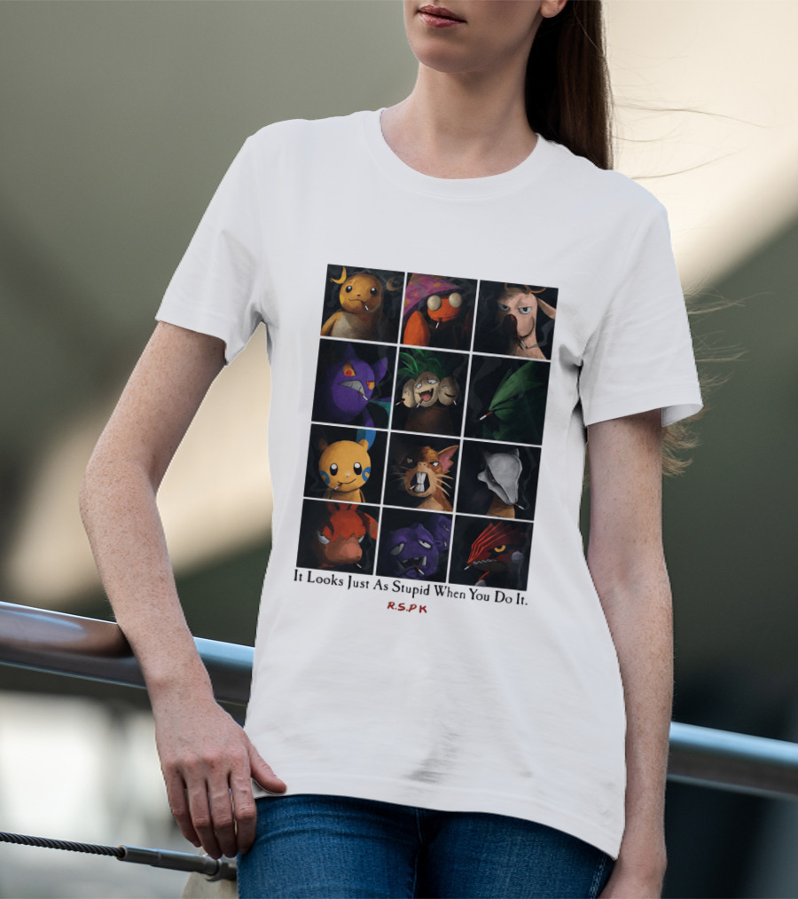 It Looks Just As Stupid When You Do It Cigarette Smoking Cartoon T-Shirt