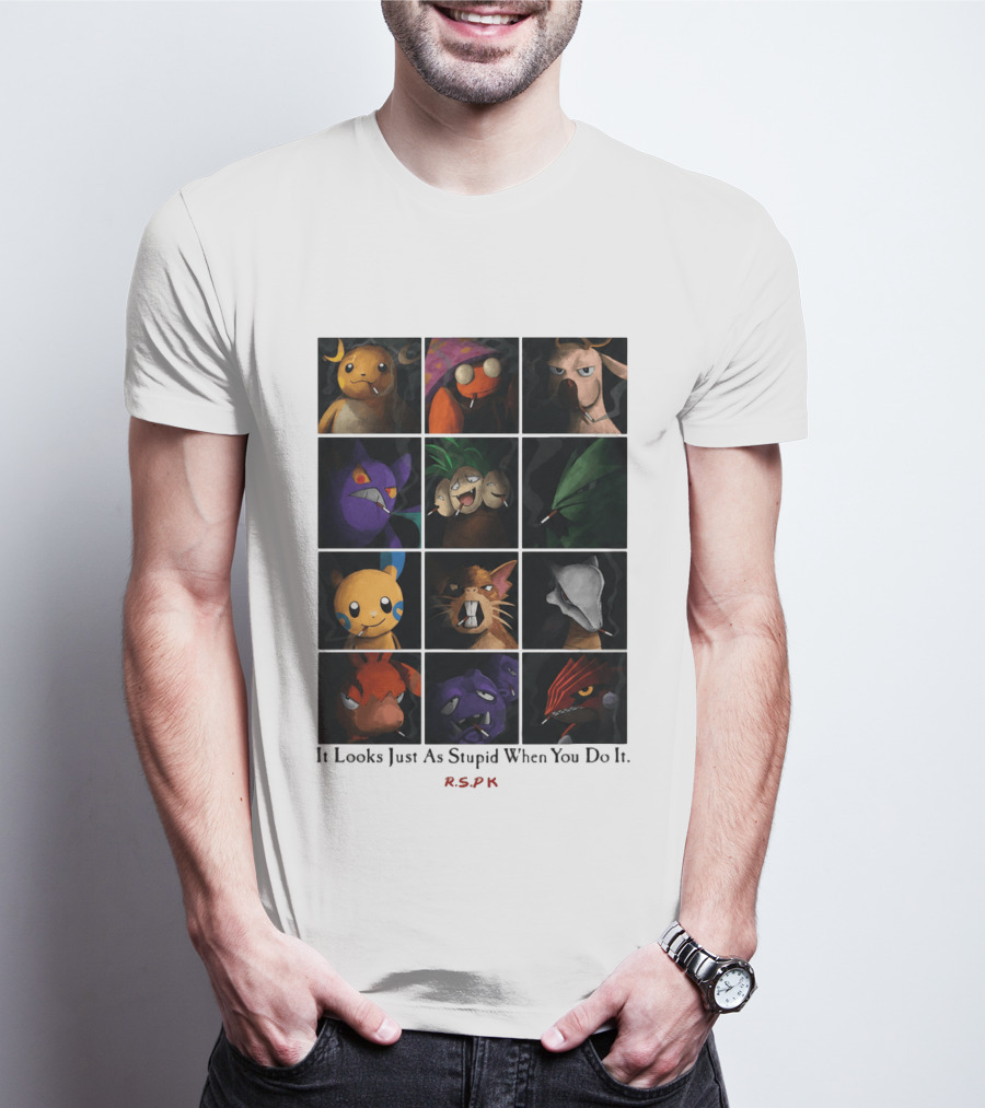 It Looks Just As Stupid When You Do It Cigarette Smoking Cartoon T-Shirt