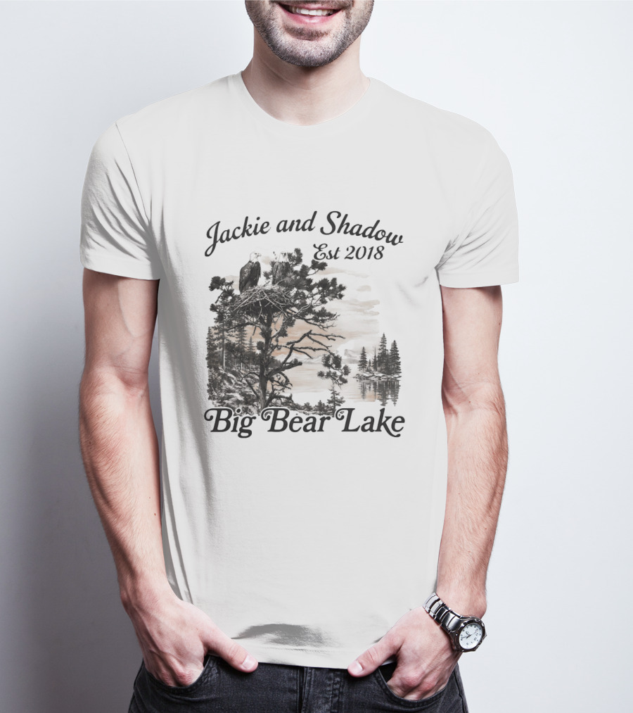 Jackie And Shadow Bald Eagle Nesting Pair Established 2018 Big Bear Lake T-Shirt