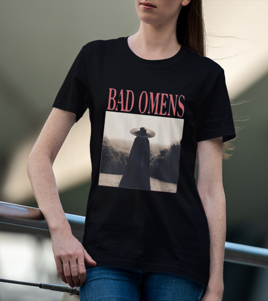 Bad Omens Specter Tour Dark Figure In Shadowy Landscape T-Shirt