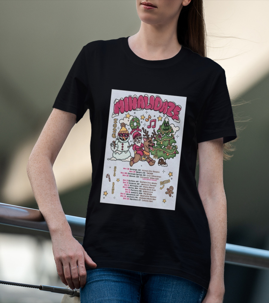 MIHALIDAZE 2026 Tour Solo Band Dates T-Shirt