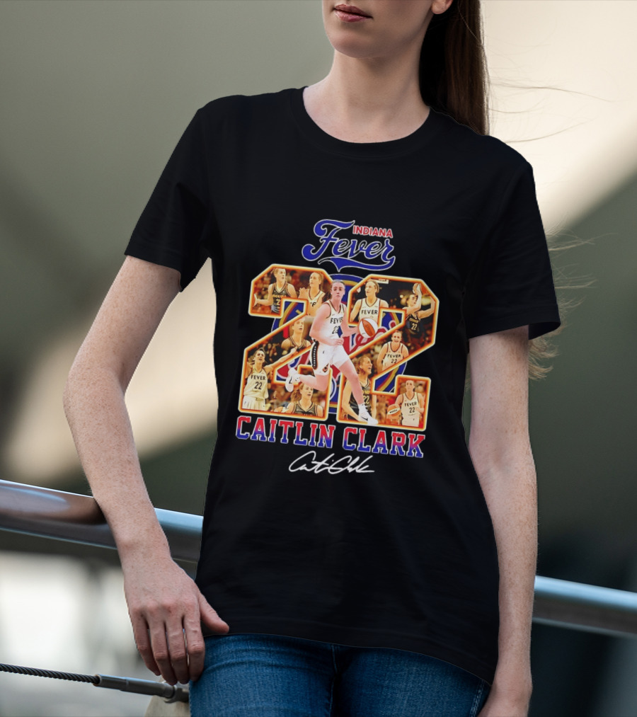 Indiana Fever Caitlin Clark #22 Collage WNBA T-Shirt