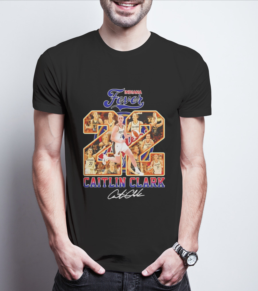 Indiana Fever Caitlin Clark #22 Collage WNBA T-Shirt