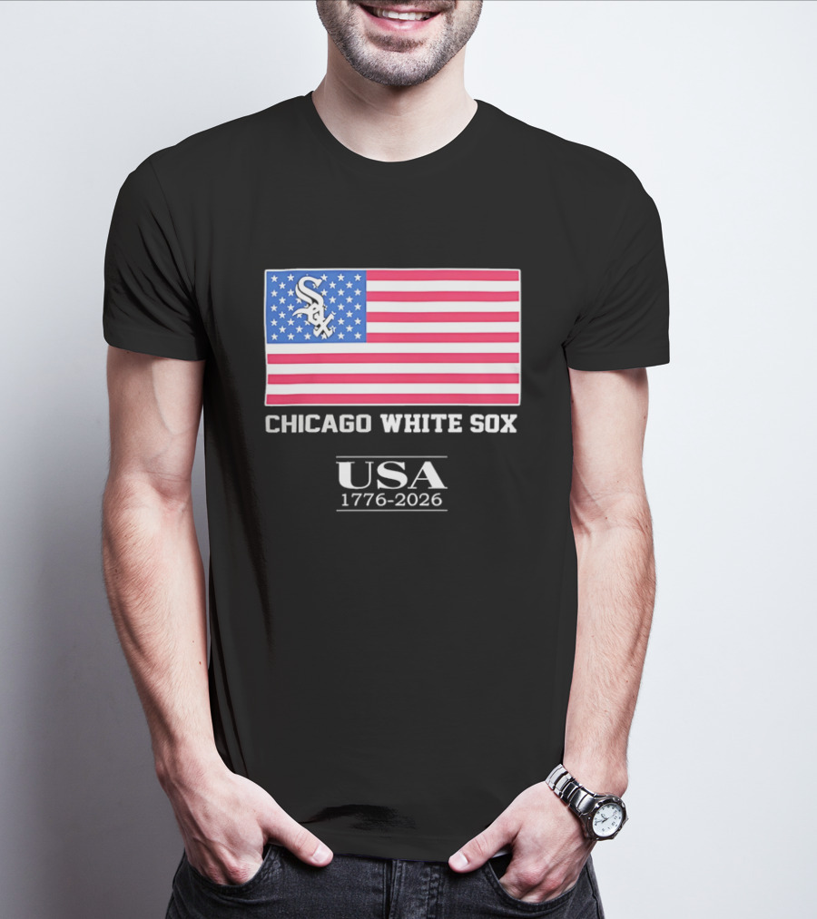 Chicago White Sox USA 1776 2026 Stars And Stripes American Flag T-Shirt